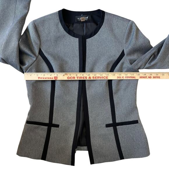 Black Label by Evan Picone Blazer Women's Size 4 Black White Office Work Dress - Picture 6 of 10